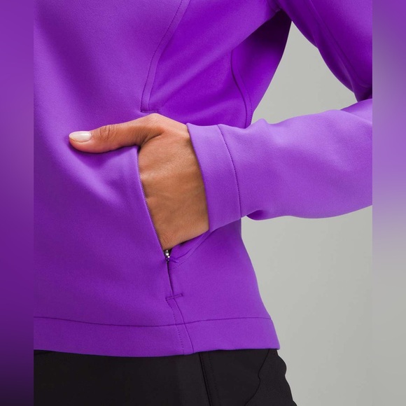 Lululemon•Wind-Resistant Golf Jacket•Mixed Material Full Zip•Atomic Purple•NEW•6 - Picture 2 of 16